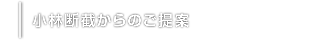 小林断截からのご提案